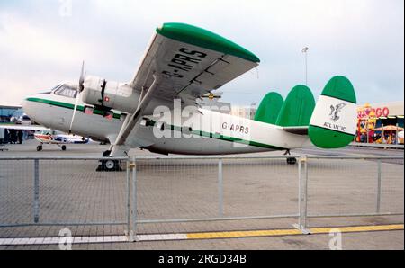 Scottish Aviation Twin Pioneer 3 G-APRS (msn 561) von Atlantic Airlines. Stockfoto