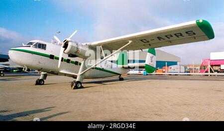 Scottish Aviation Twin Pioneer 3 G-APRS (msn 561) von Atlantic Airlines. Stockfoto