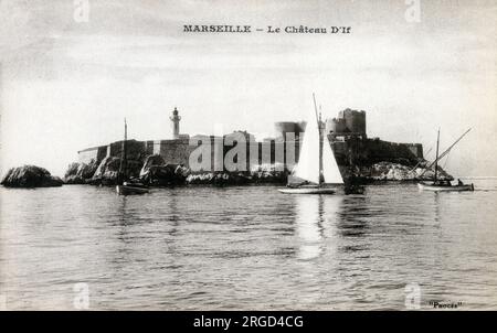 Le Chateau D'If, eine Festung auf der Ile d'If, der kleinsten Insel in Frioul, vor der Küste von Marseille im Südosten Frankreichs. Stockfoto