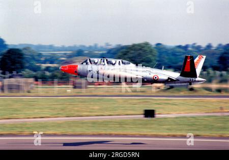 Armée de l'Air - Fouga CM.170 Magister 213 - 12-XO, auf der RAF Fairford im Juli 1991. (Armee de l'Air - Französische Luftwaffe). Stockfoto