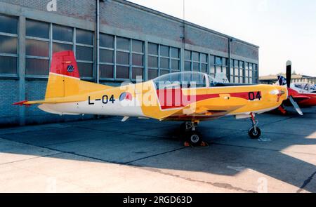 Koninklijke Luchtmacht - Pilatus PC-7 Turbo Trainer L-04 (msn 541). (Koninklijke Luchtmacht - Royal Netherlands Air Force). Stockfoto