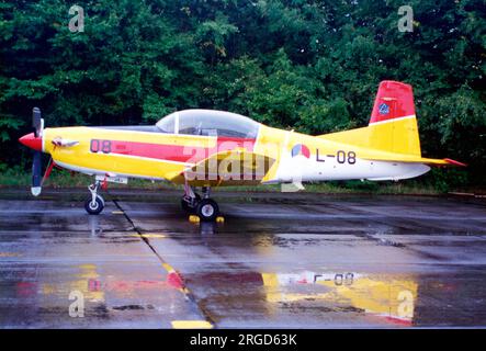 Koninklijke Luchtmacht - Pilatus PC-7 Turbo Trainer L-08 (msn 545). (Koninklijke Luchtmacht - Royal Netherlands Air Force). Stockfoto