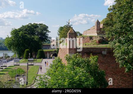 Belgrader Festung im Kalemegdan Park am Ufer der Save in Belgrad, Serbien. August 8,2023. Stockfoto