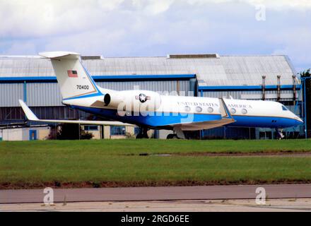 United States Air Force - Gulfstream Aerospace C-37A 97-0401 (MSN 521,G.V, ex N521GA), der 99. AS an Joint Base Andrews. Stockfoto