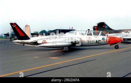 Armée de l'Air - Fouga CM.170 Magister 509 - 312-AC (msn 529). (Armee de l'Air - Französische Luftwaffe). Stockfoto