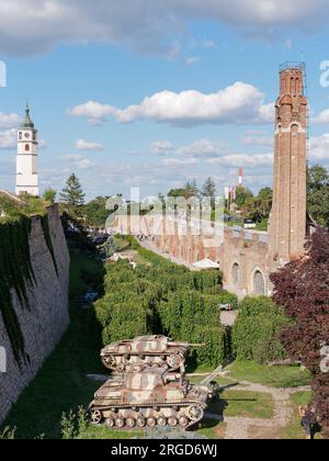 Militärmuseum Belgrad Festung im Kalemegdan Park in der Hauptstadt Belgrad, Serbien. August 2023. Stockfoto