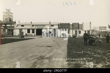 Kontrollturm und Zollamt, Croydon Aerodrome Continental Airport, Surrey Stockfoto