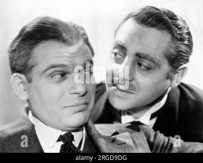 Frank Mitchell, Jack Durant, am Set des Films „Stand up and cheer!“, Fox Film, 1934 Stockfoto