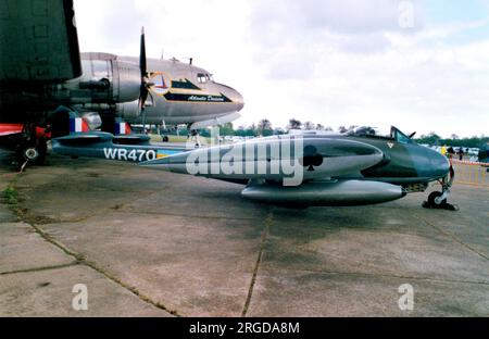 De Havilland DH.112 Venom FB.50 G-DHVM / 'WR470' (msn 752), in falschen RAF-Markierungen. Stockfoto