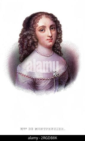 ANNE MARIE LOUISE d'ORLEANS, Herzogin de MONTPENSIER, bekannt als La Grande Mademoiselle, Nichte von Ludwig XIII., eine mächtige Intrige im politischen und gesellschaftlichen Leben Frankreichs. Stockfoto