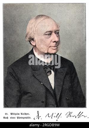 WILHELM GEORG FRIEDRICH ROSCHER (1817-1894), deutscher politischer Ökonom. Stockfoto