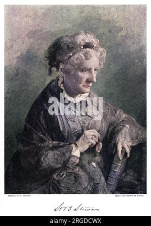 HARRIET BEECHER STOWE (1811-1896), Schriftsteller von "Onkel Toms Hütte" im Alter. Stockfoto