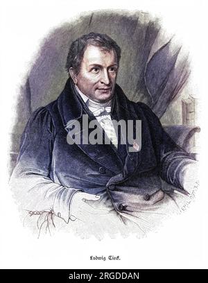 JOHANN LUDWIG TIECK (1773-1853), deutscher Schriftsteller. Stockfoto