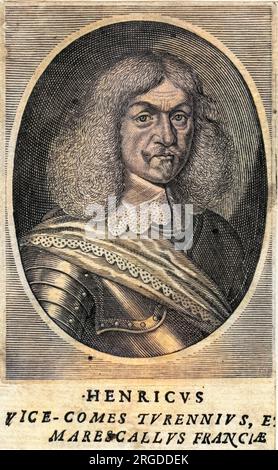 HENRI de la TOUR d'AUVERGNE, vicomte de TURENNE, französischer Militärbefehlshaber, marechal de France. Stockfoto