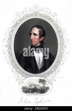 JOHN TYLER Präsident der Vereinigten Staaten Stockfoto