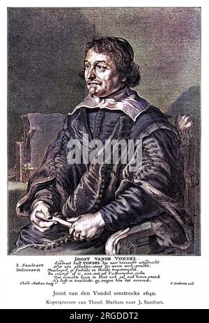 JOOST VAN DEN VONDEL niederländischer Dichter 1640 Stockfoto