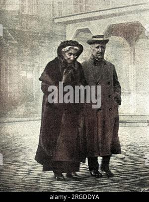 COSIMA WAGNER als Witwe, mit ihrem Sohn Siegfried, in Bayreuth, Stockfoto