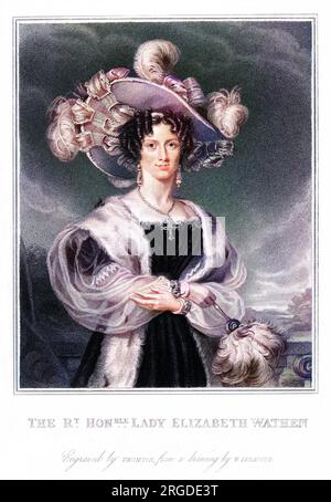 ELIZABETH JANE Lady WATHEN (Nee Leslie), Tochter des grafen von Rothes, Ehefrau von Major Augustus Wathen Stockfoto