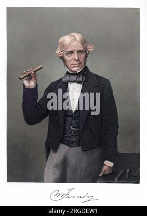 MICHAEL FARADAY (1791-1867), Chemiker und Erfinder. Stockfoto