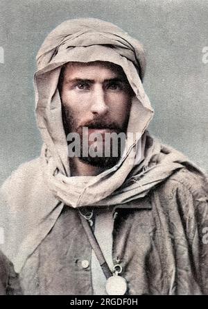 PIERRE SAVORGNAN DE BRAZZA, französischer Seemann und Reisender in Afrika, der angeblich nie eine Waffe abgefeuert oder einen Tropfen einheimisches Blut vergossen hat. Foto 1882. Stockfoto