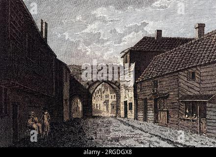 Die Überreste von Bermondsey Abbey, einem Benediktinerhaus, das 1082 gegründet wurde. Stockfoto