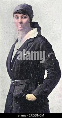 Madelon Battle Hancock (1881 - 1930), bekannt als Glory Hancock, war die am meisten dekorierte Frau des Ersten Weltkriegs, mit insgesamt zwölf Medaillen für ihre Arbeit und Tapferkeit in belgischen Krankenhäusern nahe der Front während des Ersten Weltkriegs. Stockfoto