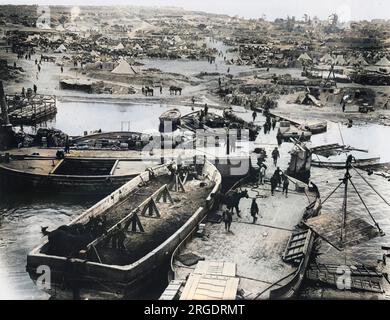 Blick auf V Beach vom SS River Clyde in Gallipoli während des Ersten Weltkriegs Stockfoto