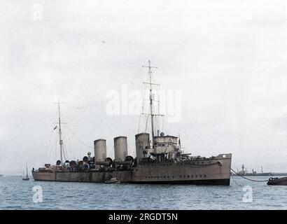 HMS Swift, britischer Zerstörer-Führer, startete 1907, diente während des Ersten Weltkriegs, 1921 stillgelegt. Stockfoto