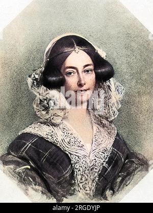 Prinzessin Viktoria von Sachsen-Coburg, später H.R.H. Herzogin von Kent (1786-1861), Mutter von Königin Victoria. Früher Victoria von Sachsen-Coburg, war sie die verwitwete Schwester von Leopold von Sachsen-Coburg, die 1817 selbst verwitwet war, als Prinzessin Charlotte, Georges IV. Erbe, bei der Geburt starb. Das Ereignis führte zu dem berüchtigten „Wettrennen um die Ehefrauen“ unter George III. Söhnen und es war Victoria, nach ihrer Hochzeit mit dem Herzog von Kent, der 1819 als erste eine weibliche Erbin des britischen Throns hervorbrachte. Stockfoto
