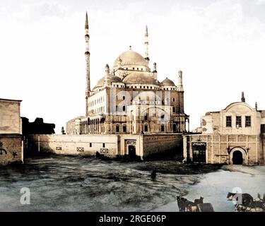 Die Saladin-Zitadelle von Kairo, Ägypten, eine mittelalterliche islamische Festung. Stockfoto