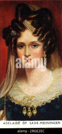 Adelaide von Sachsen-Meiningen (Ehefrau von William IV) Stockfoto
