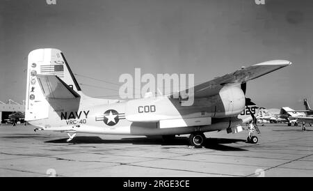 United States Navy – Grumman C-1A Trader 146029 (MSN 59), vom VRC-40. Stockfoto