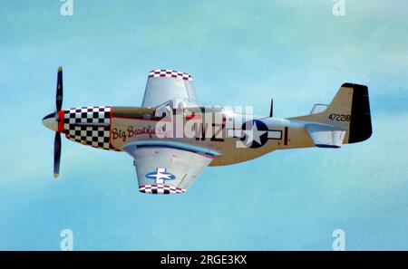 Commonwealth-Flugzeug CA-18 Mustang Mk.22 G-HAEC „Big Beautiful Doll“ (msn CACM-192-1517), der Old Flying Machine Company. Stockfoto