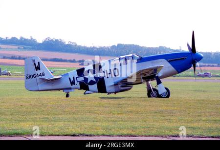 Nordamerikanische P-51C Mustang N487FS (msn 104-26778) in Duxford. Stockfoto