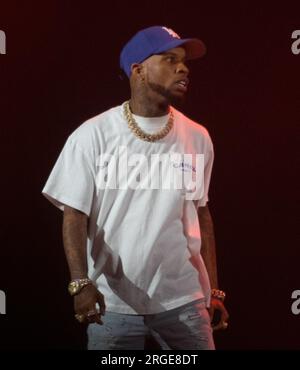 17. Oktober 2019, San Diego, Kalifornien, USA: Kanadischer Rapper Tory Lanez tritt in der Viejas Arena auf. Lanez wurde vor kurzem angeklagt, Megan dich erschossen zu haben, und wird am 13. Oktober 2020 angeklagt. (Kreditbild: © Rishi Deka/ZUMA Wire) NUR REDAKTIONELLE VERWENDUNG! Nicht für den kommerziellen GEBRAUCH! Stockfoto