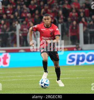 Curitiba, Brasilien. 08. Aug. 2023. Erick während des Athletico x Bolivar-Spiels für die Runde 16 der Copa Libertadores in der Ligga Arena in Curitiba, PR. Kredit: Carlos Pereyra/FotoArena/Alamy Live News Stockfoto