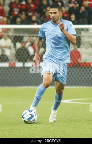 Curitiba, Brasilien. 08. Aug. 2023. PR - CURITIBA - 08/08/2023 - LIBERTADORES 2023, ATHLETICO-PR X BOLIVAR - Bejaran Bolivar Spieler während eines Spiels gegen Athletico-PR im Stadion Arena da Baixada für die Libertadores 2023 Meisterschaft. Foto: Gabriel Machado/AGIF Kredit: AGIF/Alamy Live News Stockfoto