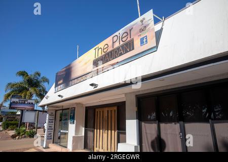 Hervey Bay Queensland, das Pier Restaurant, das dauerhaft geschlossen ist, in Hervey Bay, Australien Stockfoto