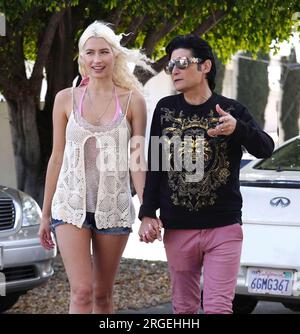 AUGUST 7th 2023: Actor Corey Feldman and his wife fashion model