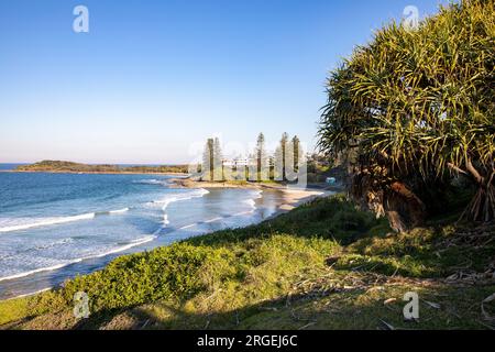 Yamba Küstenstadt an der Mündung des Clarence River an der Nordküste von New South Wales, Australien, Winter 2023 Stockfoto