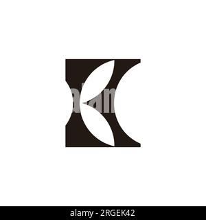 Buchstabe ck einfacher geometrischer Logovektor Stock Vektor