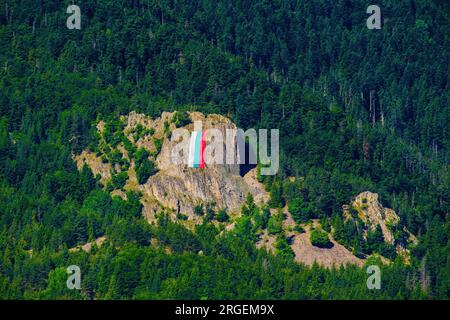 Wunderschöner Landschaftsblick auf das Rhodope-Gebirge in Bulgarien Stockfoto