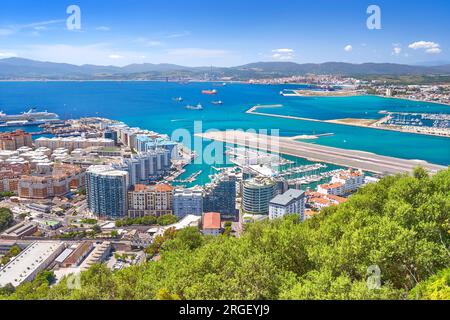 Panoramablick über Gibraltar, Europa Stockfoto