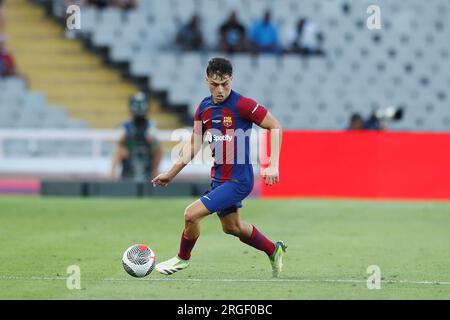 Barcelona, Spanien. 8. Aug. 2023. Pedri (Barcelona) Fußball : spanisches Spiel „Joan Gamper Cup“ zwischen dem FC Barcelona 4-2 Tottenham Hotspur FC bei der Estadi Olimpic Lluis Companys in Barcelona, Spanien . Kredit: Mutsu Kawamori/AFLO/Alamy Live News Stockfoto