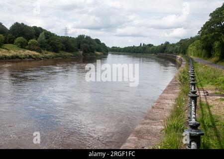 Im Vereinigten Königreich - Überreste von „New Diversion Quay“, River Ribble, Preston, Großbritannien Stockfoto