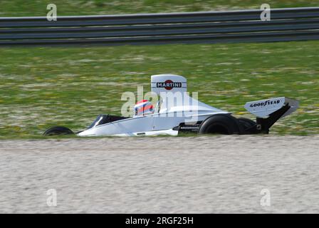 Mugello Circuit, 1. April 2007: Unbekannter Lauf auf dem Classic F1 Car 1975 Brabham BT44B Ex Carlos Reutemann Ford Cosworth auf dem Mugello Circuit in Italien während Mu Stockfoto