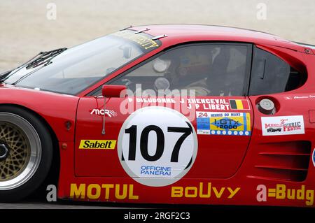 Scarperia, Mugello 5. märz 2008: Unbekannt fährt Ferrari 512 BB LM Jahr 1979 während des Trainings auf dem Mugello Circuit. Italien Stockfoto