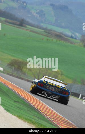 Scarperia, Mugello 5. märz 2008: Unbekannt fährt Ferrari 512 BB LM Jahr 1979 während des Trainings auf dem Mugello Circuit. Italien Stockfoto