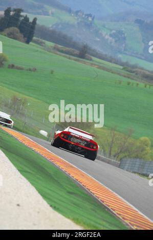 Scarperia, Mugello 5. märz 2008: Unbekannt fährt Ferrari 512 BB LM Jahr 1979 während des Trainings auf dem Mugello Circuit. Italien Stockfoto