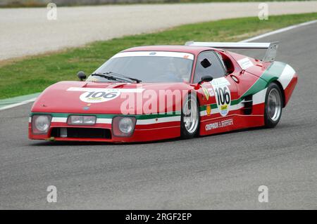 Scarperia, Mugello 5. märz 2008: Unbekannt fährt Ferrari 512 BB LM Jahr 1979 während des Trainings auf dem Mugello Circuit. Italien Stockfoto